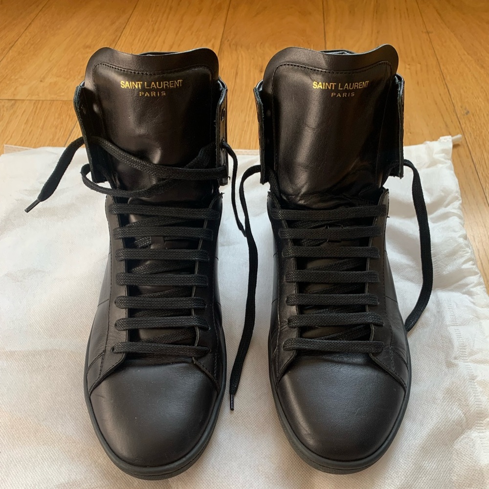 Saint Laurent Leather Sneakers  , Yves Saint Laurent